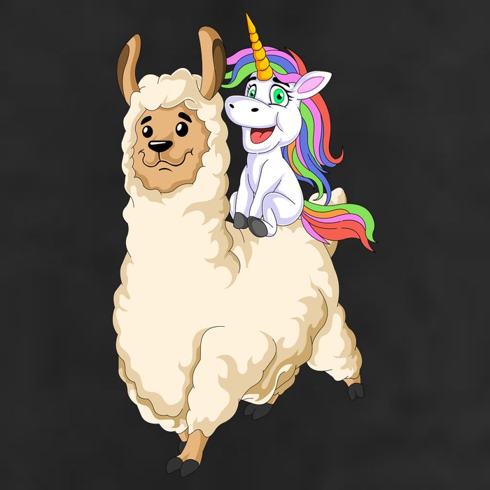 Unicorn Riding Llama Golf Towel