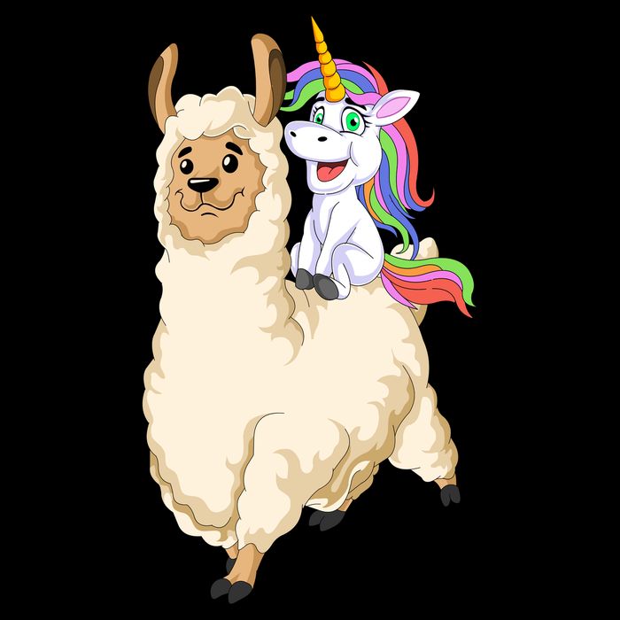 Unicorn Riding Llama Toddler T-Shirt