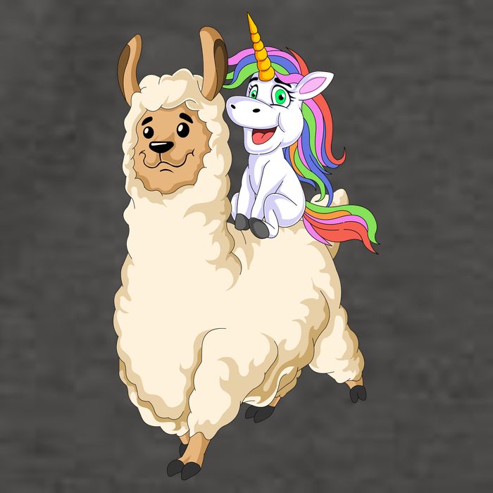 Unicorn Riding Llama Vector Backpack