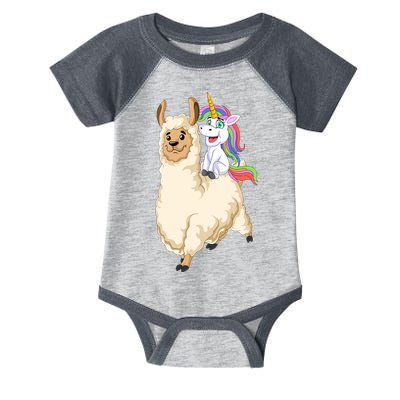 Unicorn Riding Llama Infant Baby Jersey Bodysuit