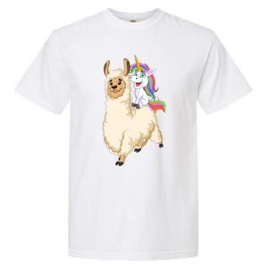 Unicorn Riding Llama Garment-Dyed Heavyweight T-Shirt