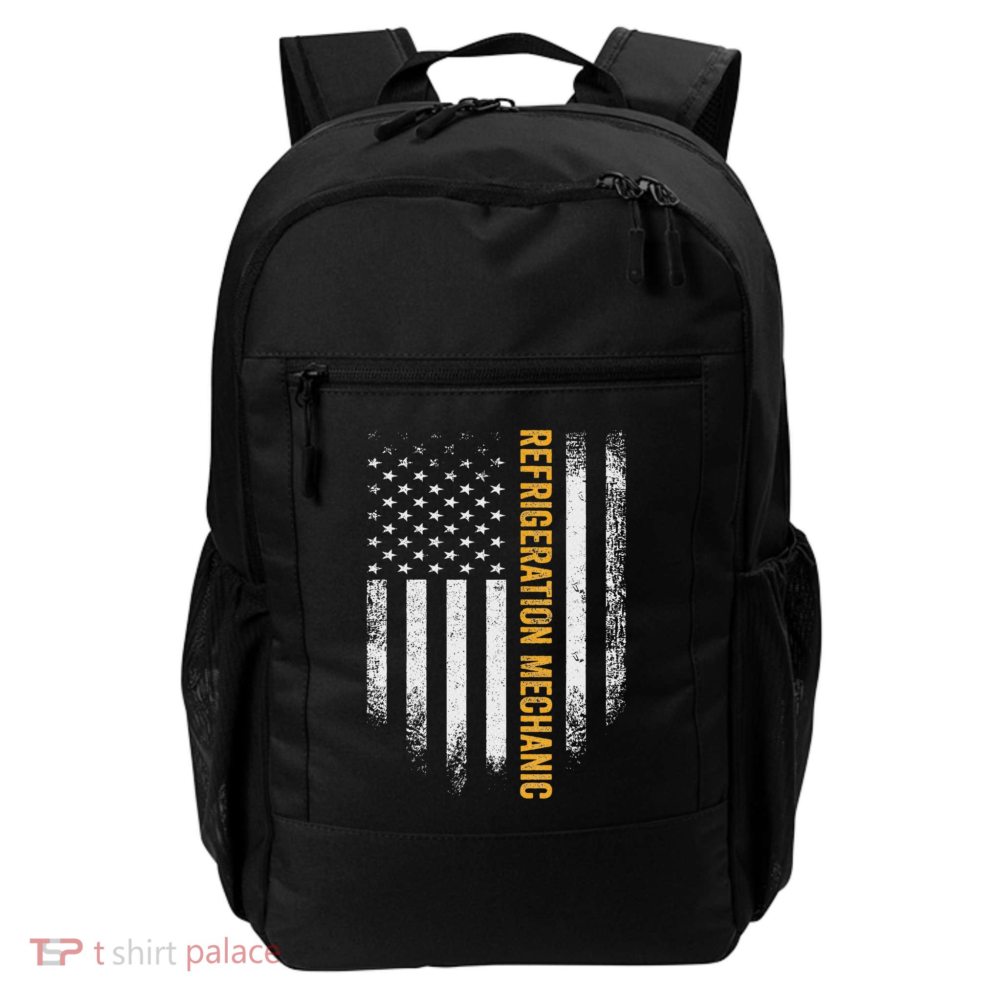 Usa Refrigeration Mechanic Distressed American Flag Daily Commute Backpack