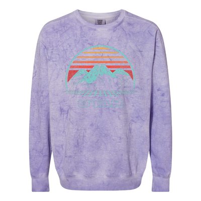 Utah Retro Mountain Hiking 80s Style Colorblast Crewneck Sweatshirt