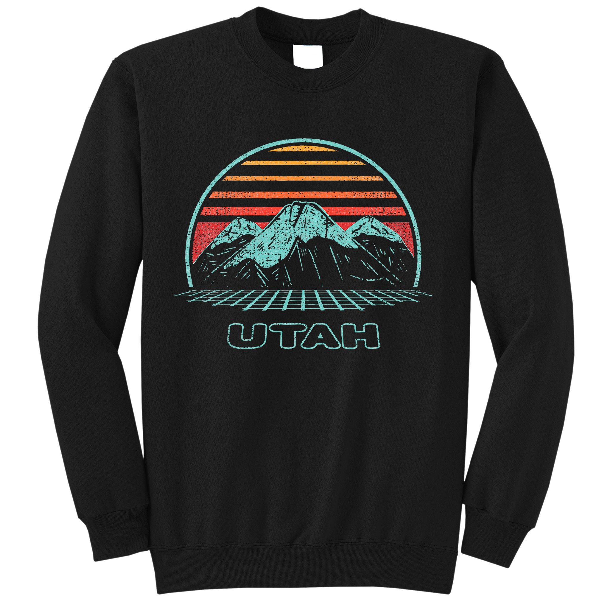 Utah Retro Mountain Hiking 80s Style Sweatshirt