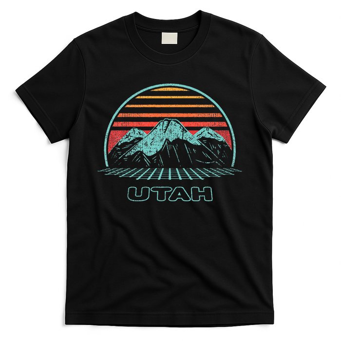 Utah Retro Mountain Hiking 80s Style T-Shirt