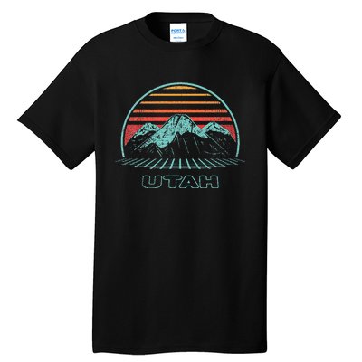 Utah Retro Mountain Hiking 80s Style Tall T-Shirt