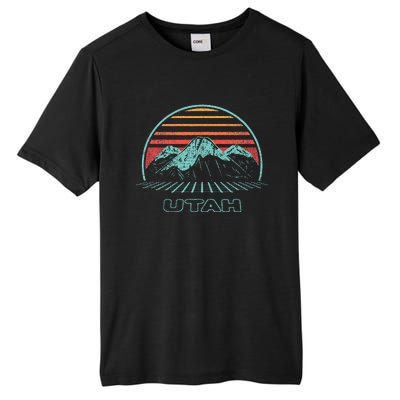 Utah Retro Mountain Hiking 80s Style Tall Fusion ChromaSoft Performance T-Shirt