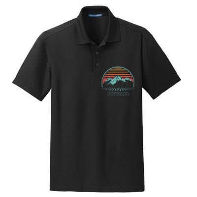 Utah Retro Mountain Hiking 80s Style Dry Zone Grid Polo