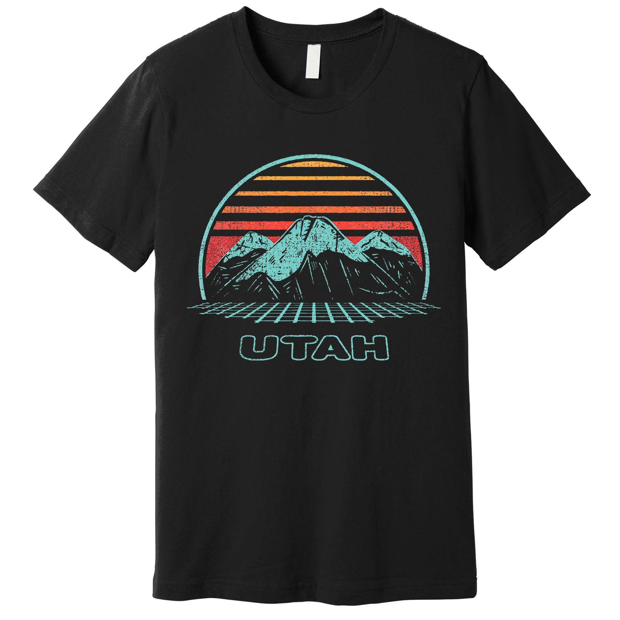 Utah Retro Mountain Hiking 80s Style Premium T-Shirt