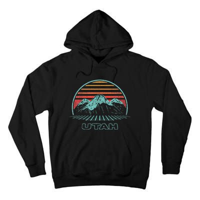 Utah Retro Mountain Hiking 80s Style Tall Hoodie