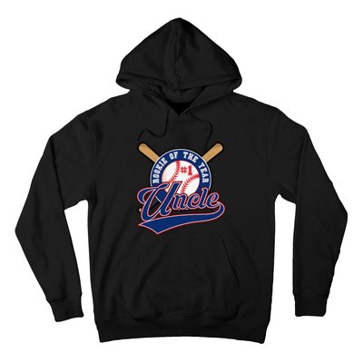 Uncle Rookie of Year 1st Birthday Baseball Theme Matching Hoodie