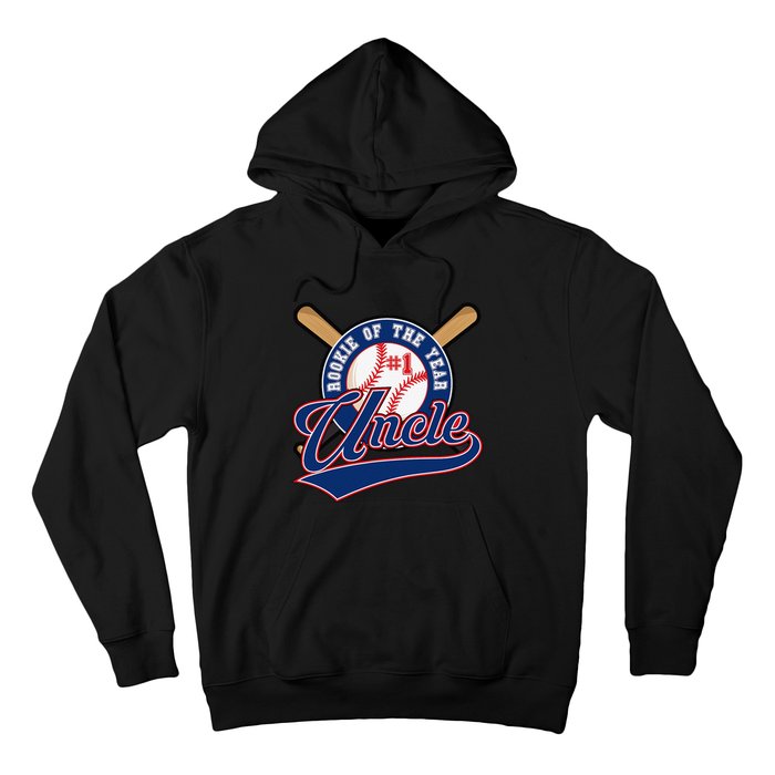 Uncle Rookie of Year 1st Birthday Baseball Theme Matching Hoodie