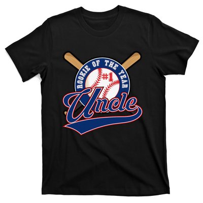 Uncle Rookie of Year 1st Birthday Baseball Theme Matching T-Shirt