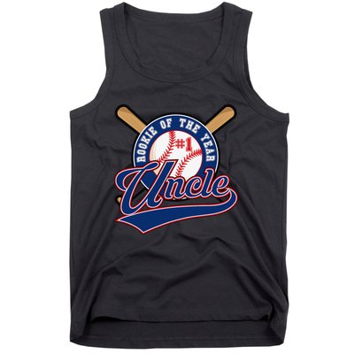 Uncle Rookie of Year 1st Birthday Baseball Theme Matching Tank Top