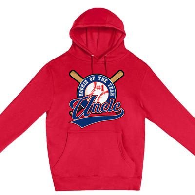 Uncle Rookie of Year 1st Birthday Baseball Theme Matching Premium Pullover Hoodie