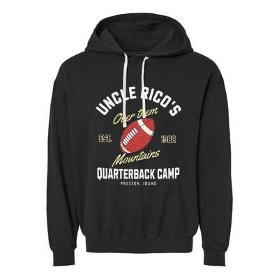 Uncle RicoS Over Them Mountains Quarterback Camp Garment-Dyed Fleece Hoodie