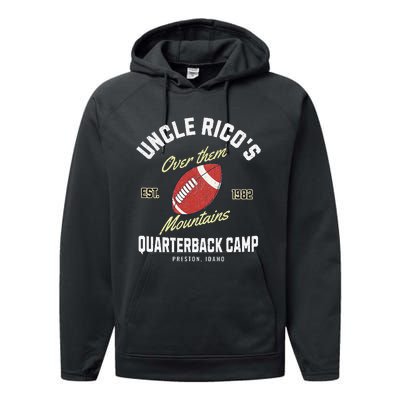 Uncle RicoS Over Them Mountains Quarterback Camp Performance Fleece Hoodie