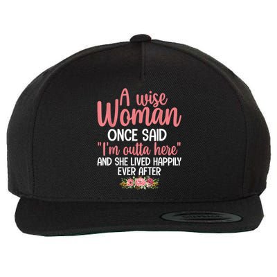 Unique Retirement Retired Grandma Mom Retire Wool Snapback Cap