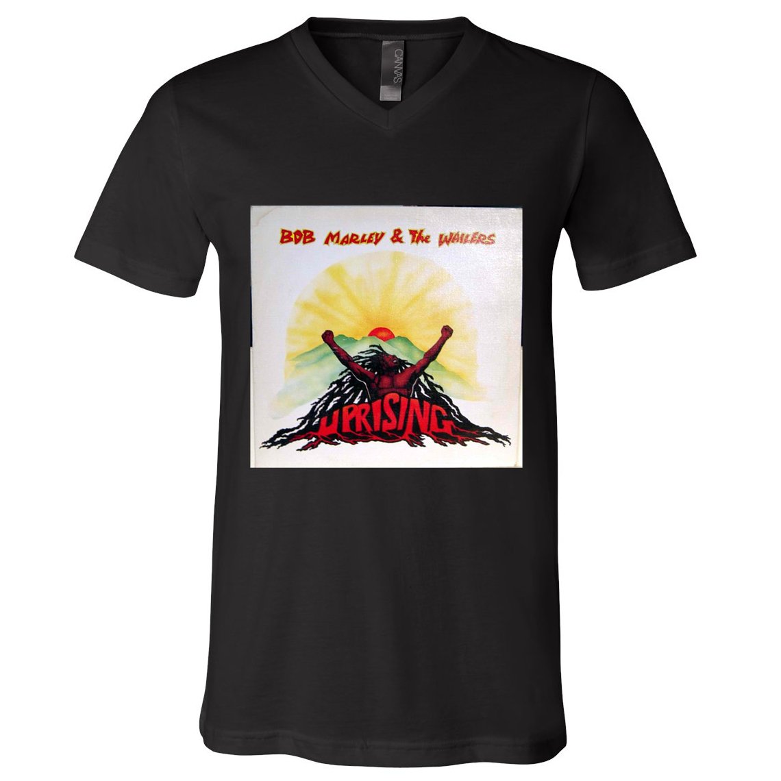 Uprising Reggae Rasta Dreadlocks Dread V-Neck T-Shirt