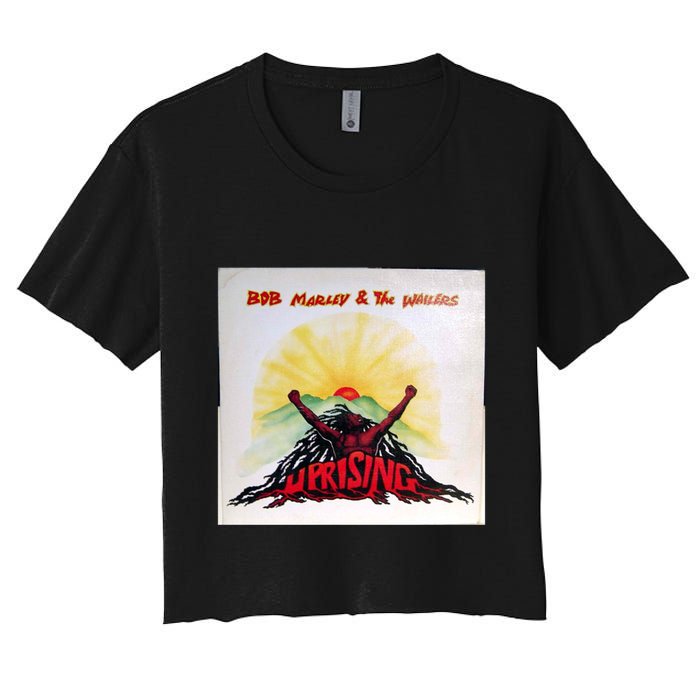 Uprising Reggae Rasta Dreadlocks Dread Women's Crop Top Tee