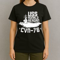 Uss Ronald Regan Cvn76 Aircraft Carrier For A Veteran T-Shirt