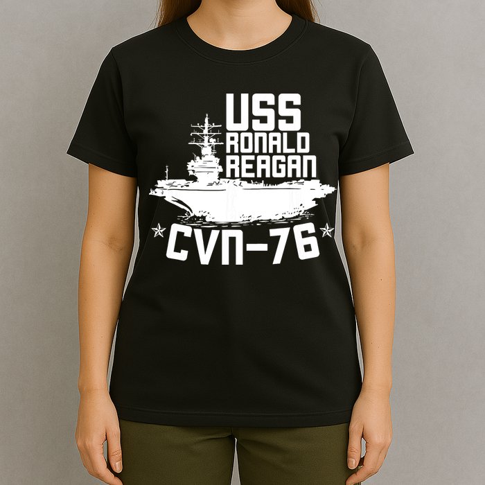 Uss Ronald Regan Cvn76 Aircraft Carrier For A Veteran T-Shirt
