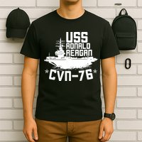 Uss Ronald Regan Cvn76 Aircraft Carrier For A Veteran T-Shirt