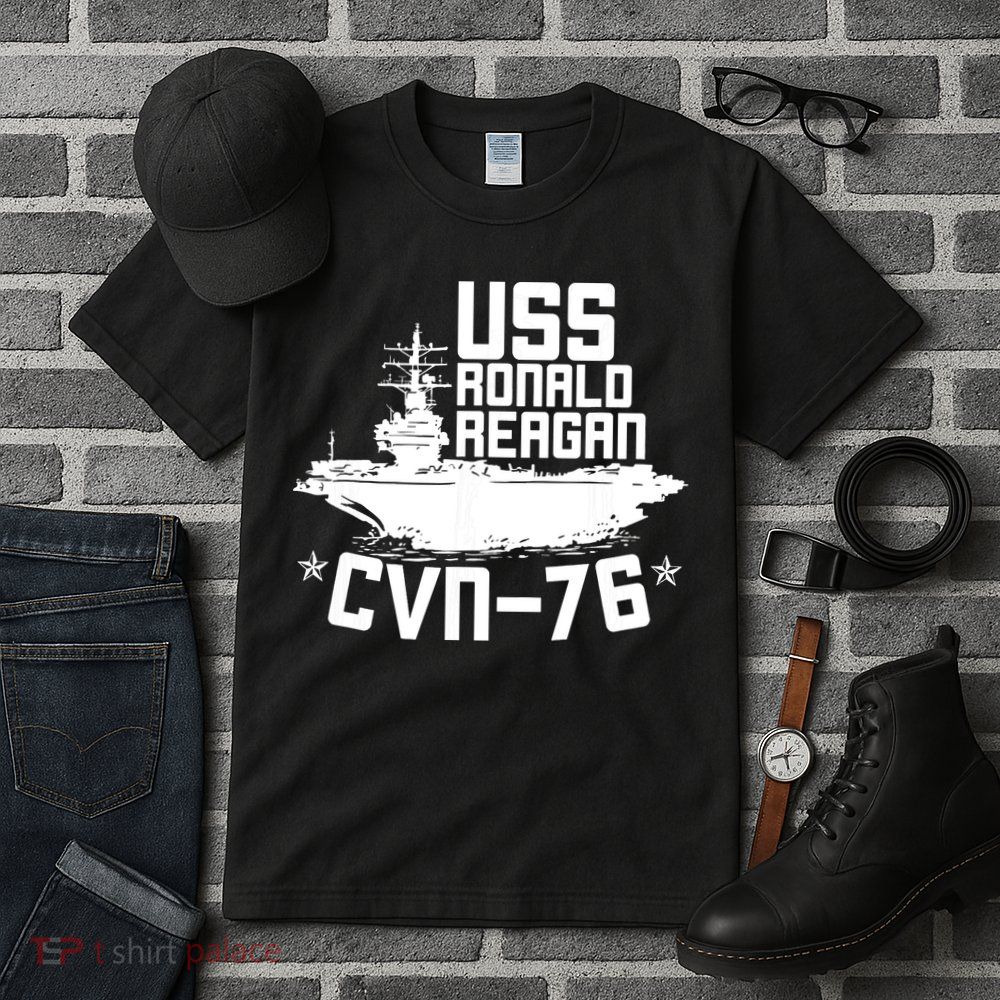 Uss Ronald Regan Cvn76 Aircraft Carrier For A Veteran Tall T-Shirt