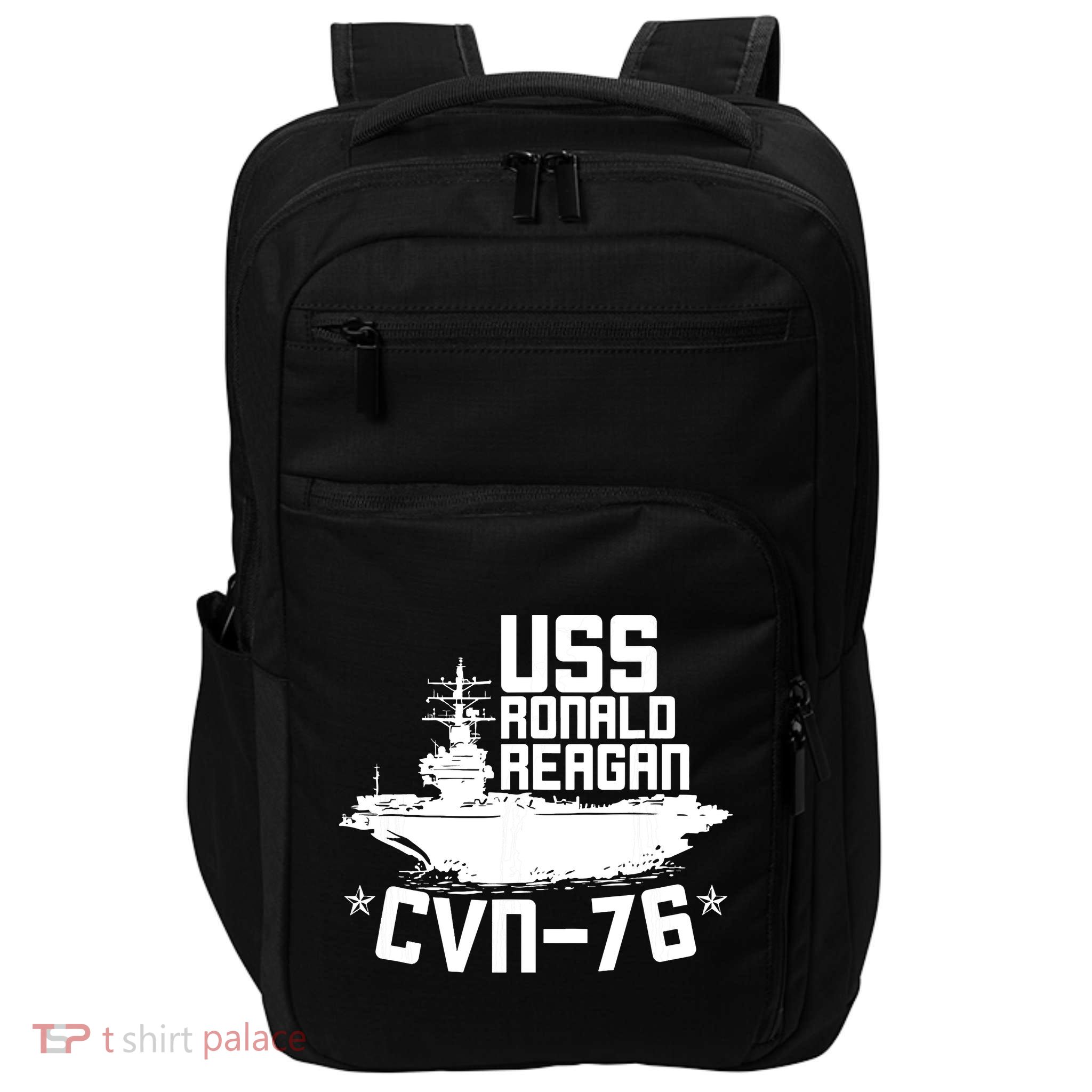 Uss Ronald Regan Cvn76 Aircraft Carrier For A Veteran Impact Tech Backpack