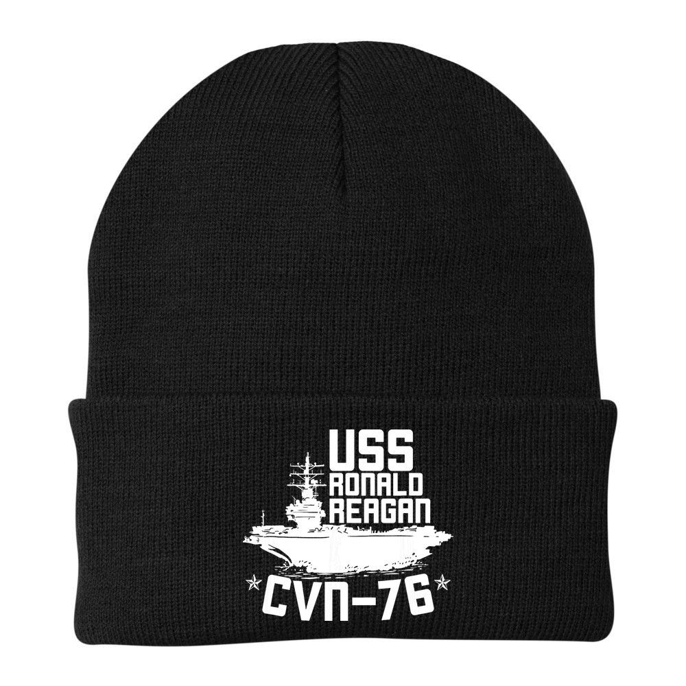 Uss Ronald Regan Cvn76 Aircraft Carrier For A Veteran Beanie