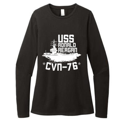 Uss Ronald Regan Cvn76 Aircraft Carrier For A Veteran Womens CVC Long Sleeve Shirt