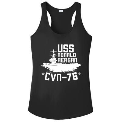 Uss Ronald Regan Cvn76 Aircraft Carrier For A Veteran Ladies PosiCharge Competitor Racerback Tank