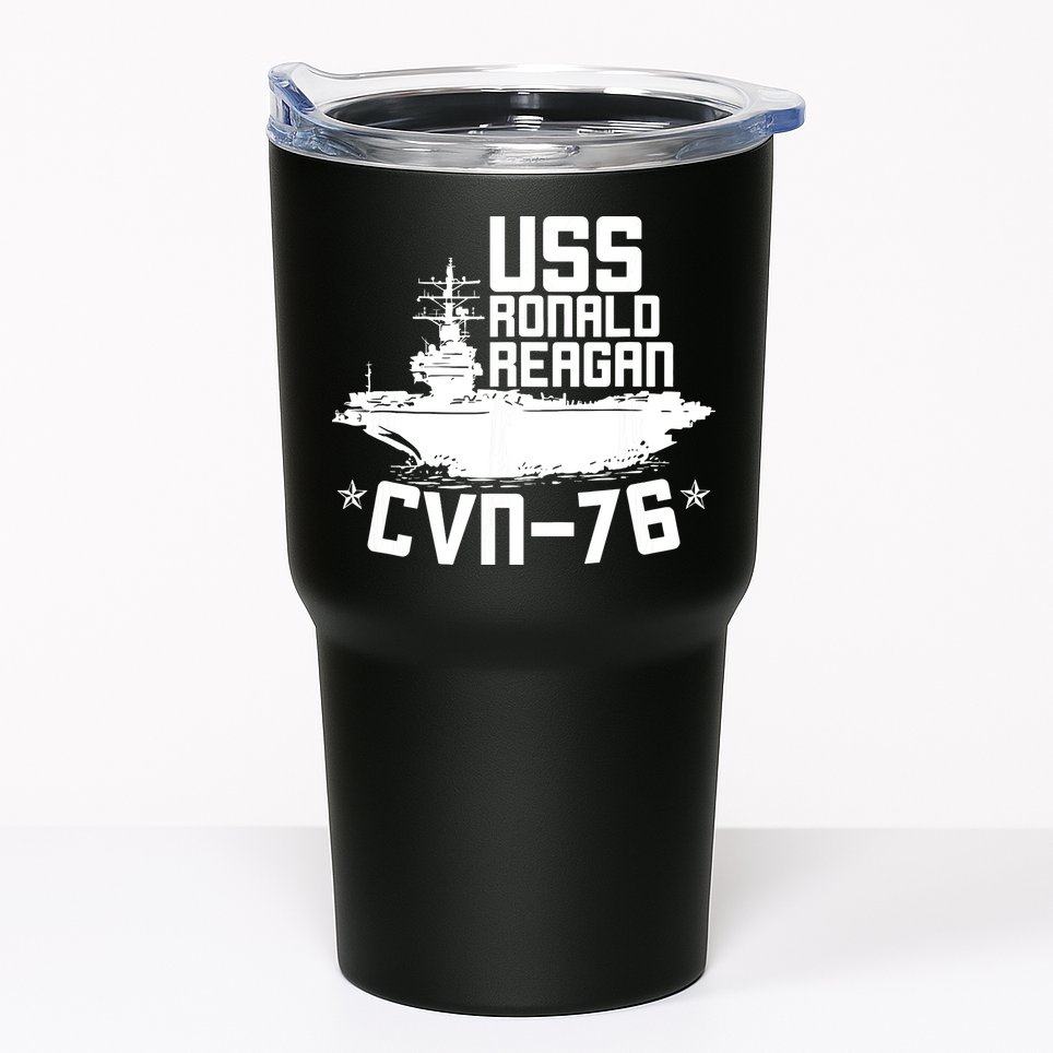 Uss Ronald Regan Cvn76 Aircraft Carrier For A Veteran Tumbler