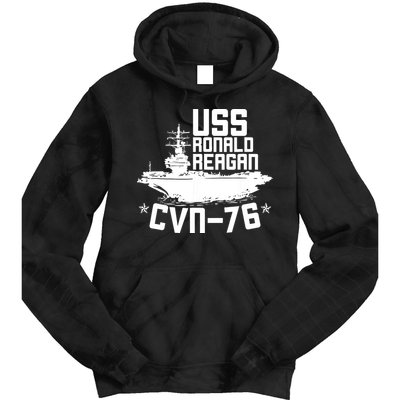Uss Ronald Regan Cvn76 Aircraft Carrier For A Veteran Tie Dye Hoodie