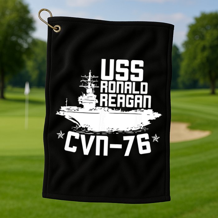 Uss Ronald Regan Cvn76 Aircraft Carrier For A Veteran Golf Towel