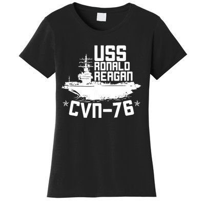 Uss Ronald Regan Cvn76 Aircraft Carrier For A Veteran Women's T-Shirt