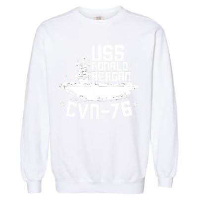 Uss Ronald Regan Cvn76 Aircraft Carrier For A Veteran Garment-Dyed Sweatshirt