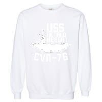 Uss Ronald Regan Cvn76 Aircraft Carrier For A Veteran Garment-Dyed Sweatshirt