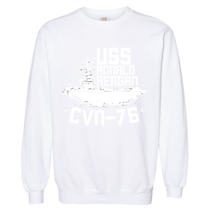 Uss Ronald Regan Cvn76 Aircraft Carrier For A Veteran Garment-Dyed Sweatshirt