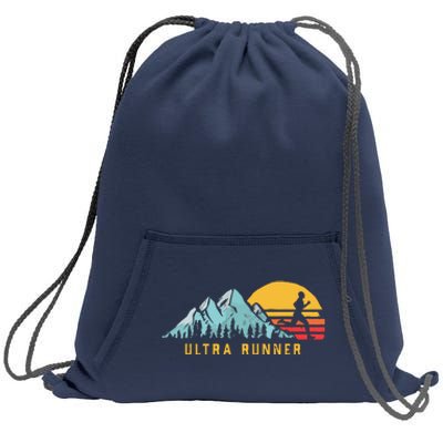 Ultra Runner Retro Style Vintage UltraMarathon Sweatshirt Cinch Pack Bag