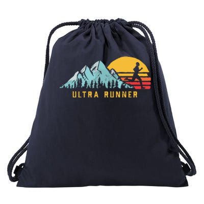 Ultra Runner Retro Style Vintage UltraMarathon Drawstring Bag