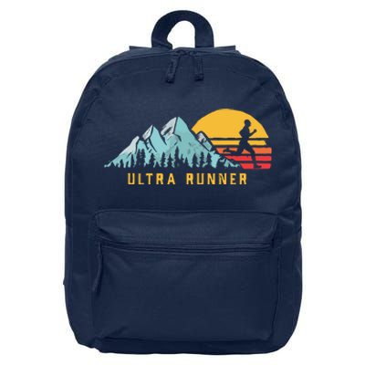 Ultra Runner Retro Style Vintage UltraMarathon 16 in Basic Backpack