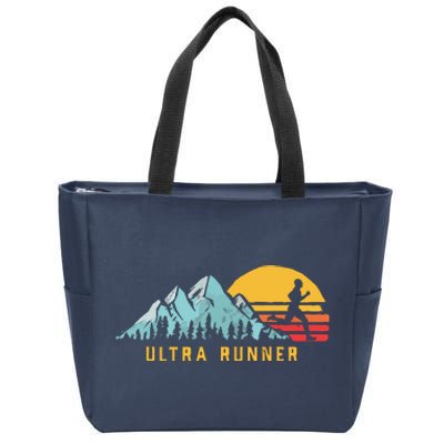 Ultra Runner Retro Style Vintage UltraMarathon Zip Tote Bag