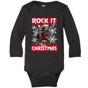 Ugly Rocket Raccoon Lover Holiday Season Christmas Baby Long Sleeve Bodysuit