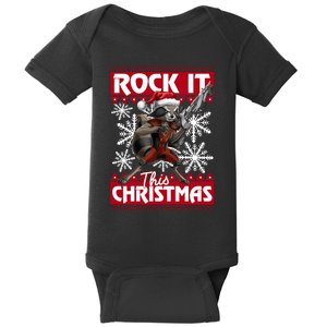 Ugly Rocket Raccoon Lover Holiday Season Christmas Baby Bodysuit