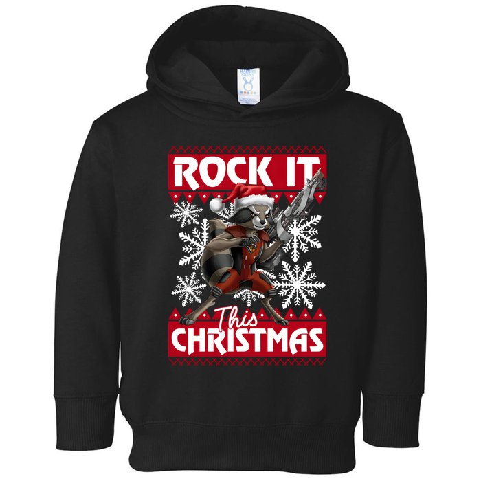 Ugly Rocket Raccoon Lover Holiday Season Christmas Toddler Hoodie