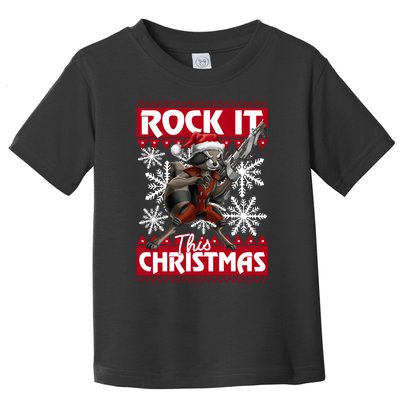 Ugly Rocket Raccoon Lover Holiday Season Christmas Toddler T-Shirt