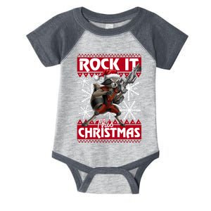 Ugly Rocket Raccoon Lover Holiday Season Christmas Infant Baby Jersey Bodysuit