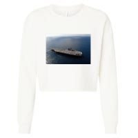 Uss Ronald Reagan Cropped Pullover Crew