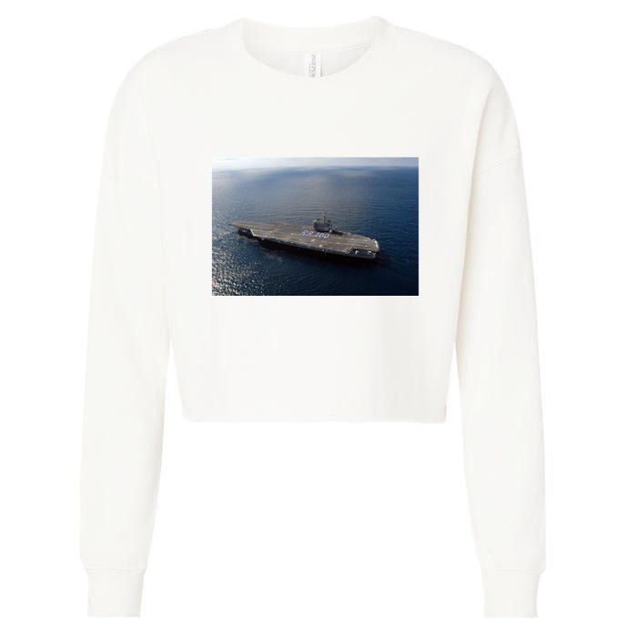 Uss Ronald Reagan Cropped Pullover Crew